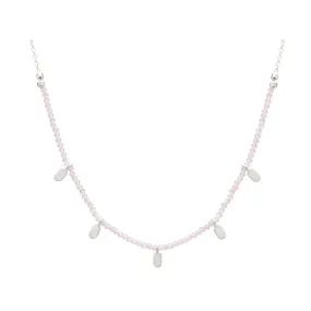 MURKANI Rose Quartz Choker SILVER