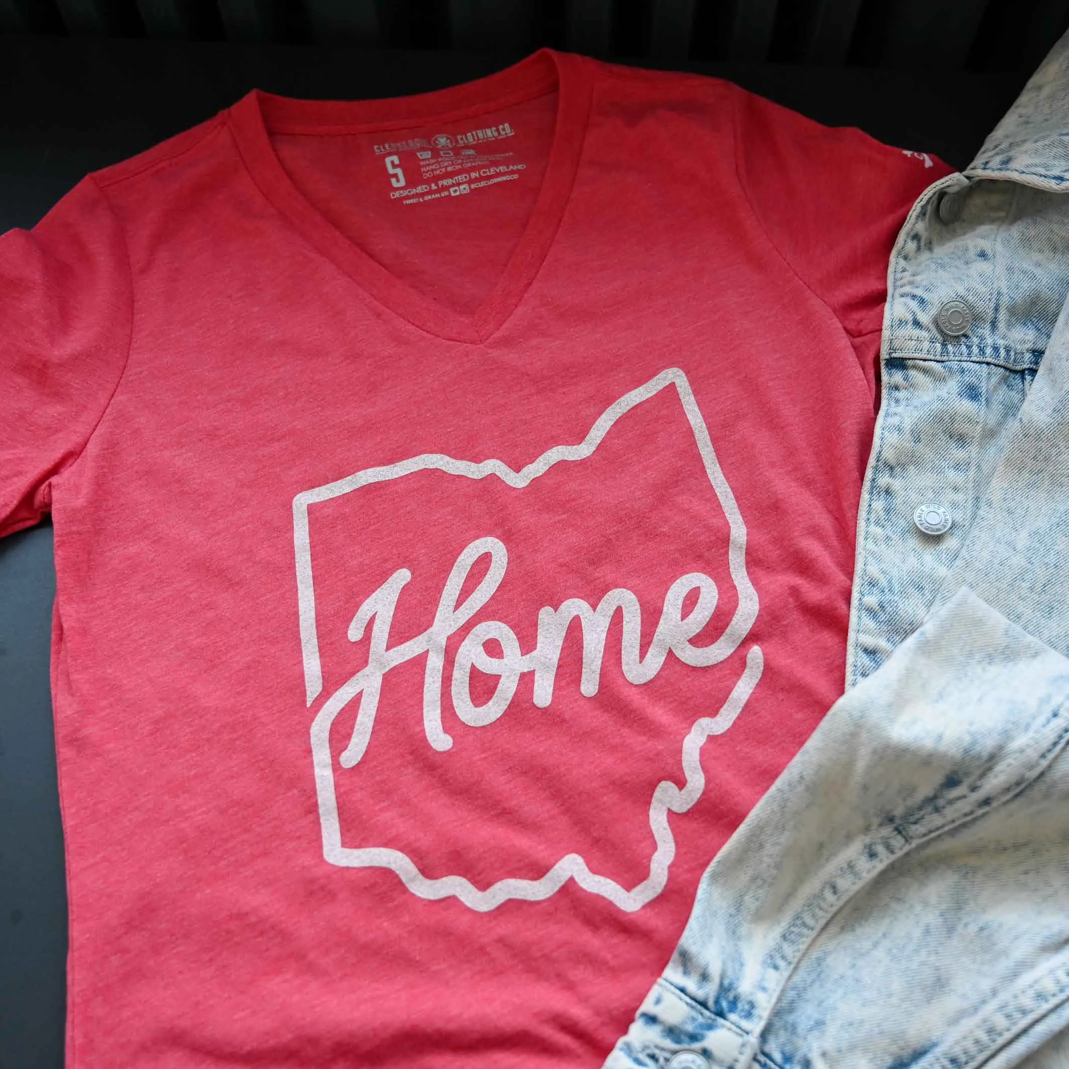 Ohio Home Monoline - Womens Relaxed Fit VNeck T-Shirt