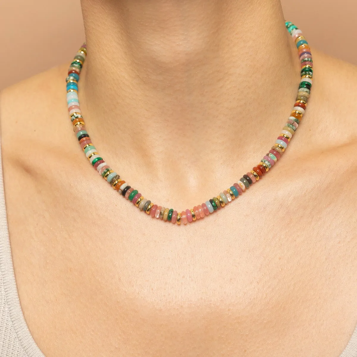 Olivia Mixed Gemstone Necklace