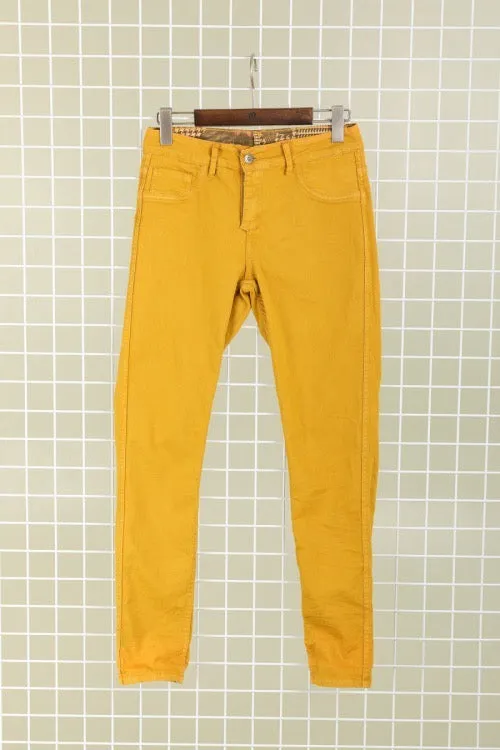 Onado Reversible Denim Jeans Houndstooth Mustard