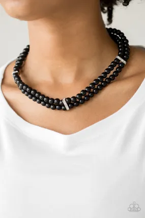 Paparazzi Accessories  - Put on your Party Dress #N181 Peg - Black Necklace