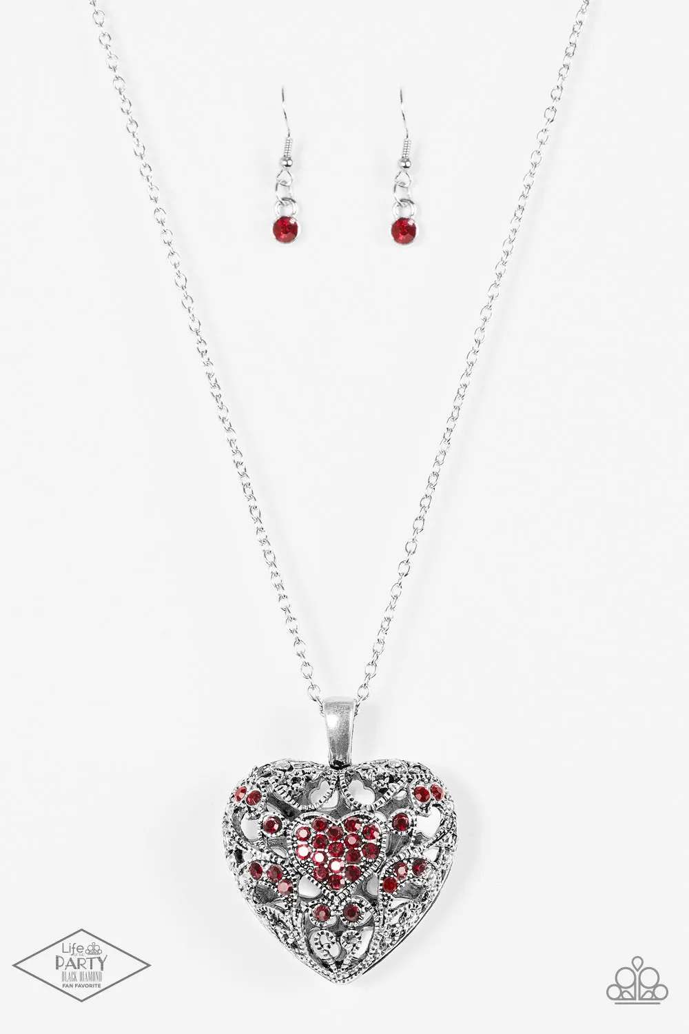 Paparazzi Heartless Heiress - Red Necklace