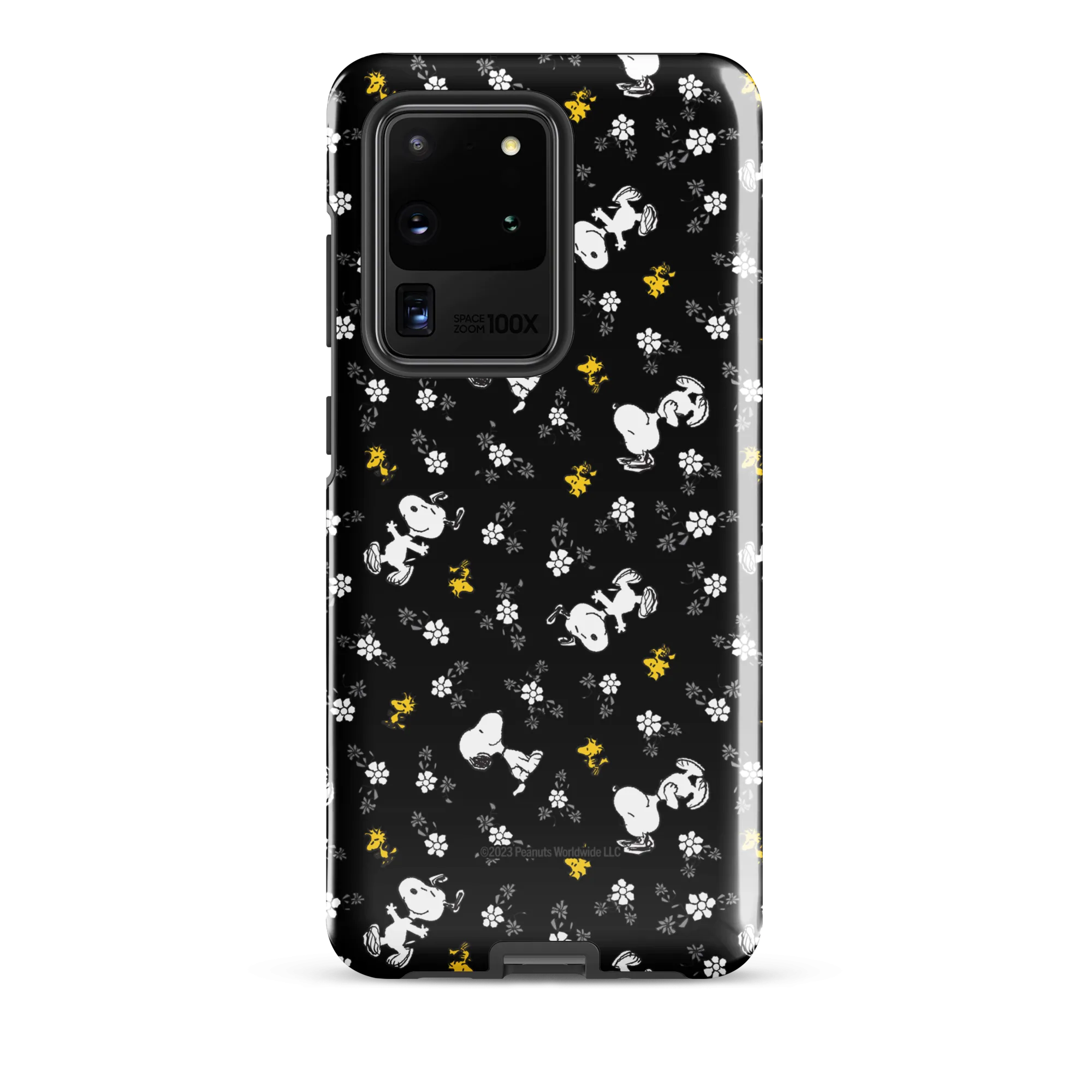 Peanuts Woodstock and Snoopy Floral Pattern Samsung Tough Case