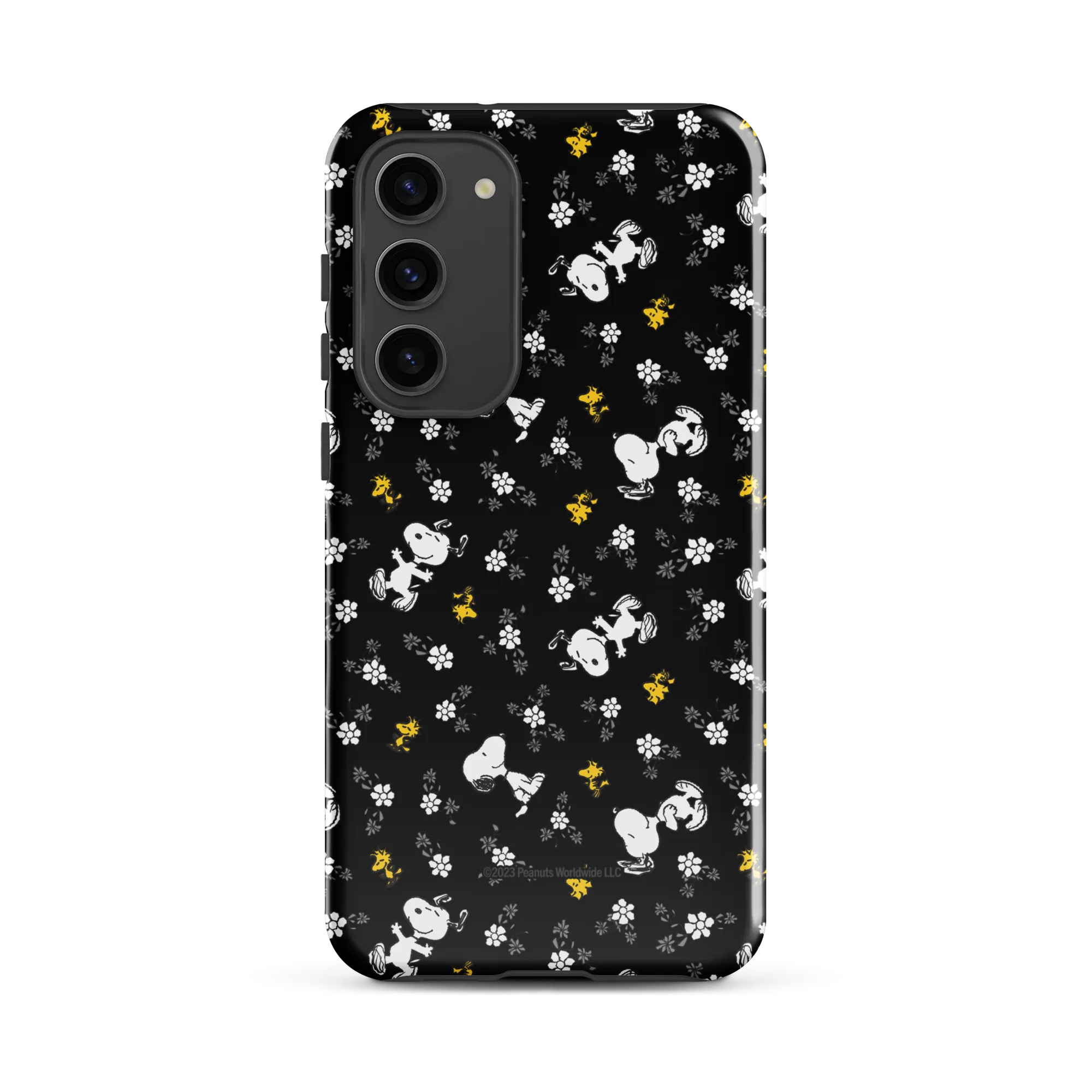 Peanuts Woodstock and Snoopy Floral Pattern Samsung Tough Case