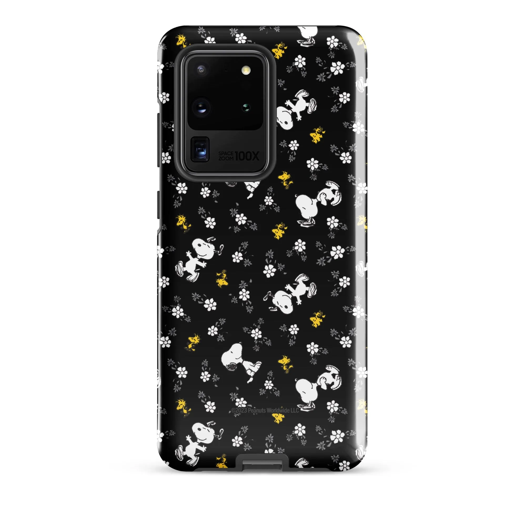 Peanuts Woodstock and Snoopy Floral Pattern Samsung Tough Case