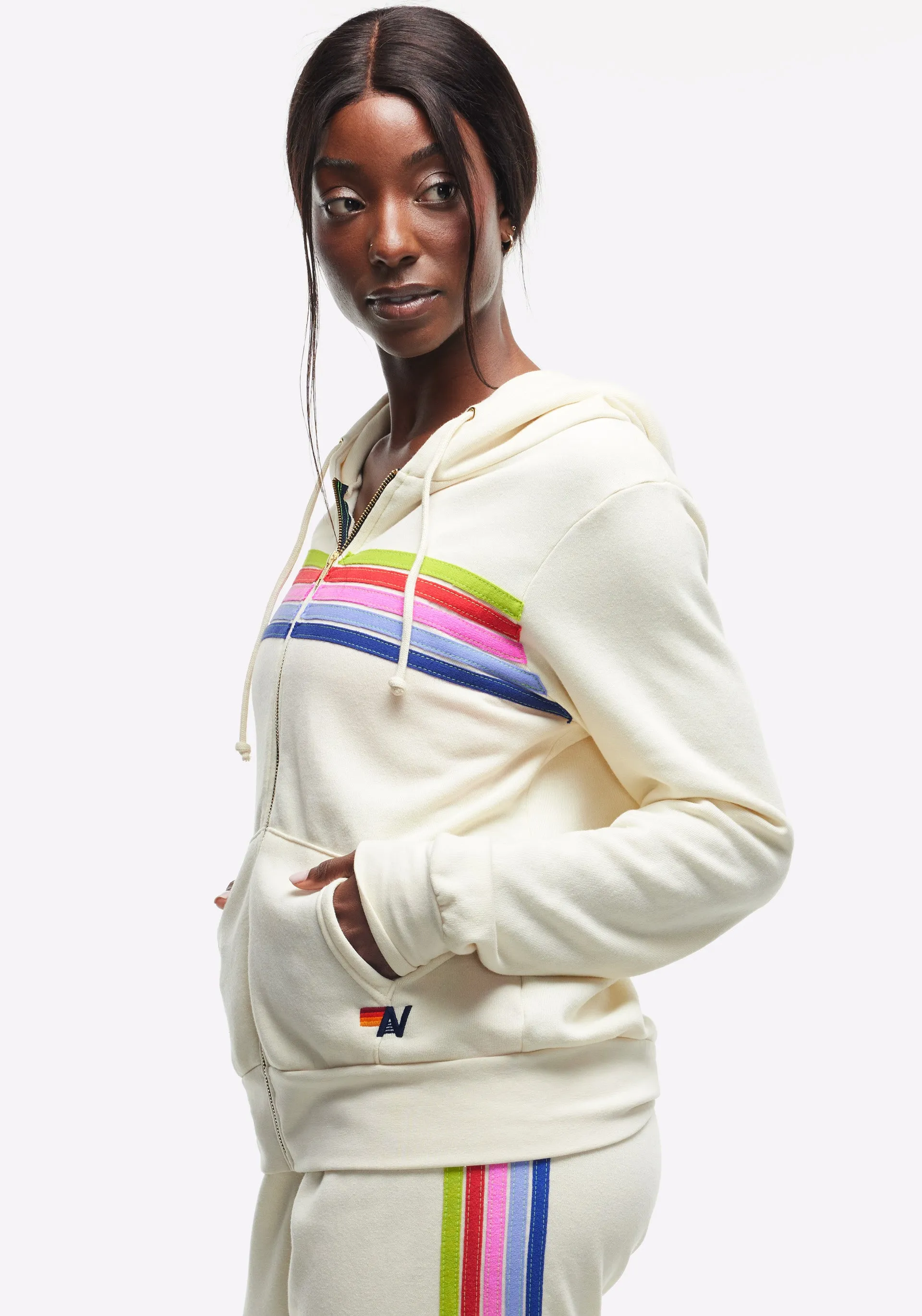 Peloton x Aviator Nation 5 Stripe Zip Hoodie