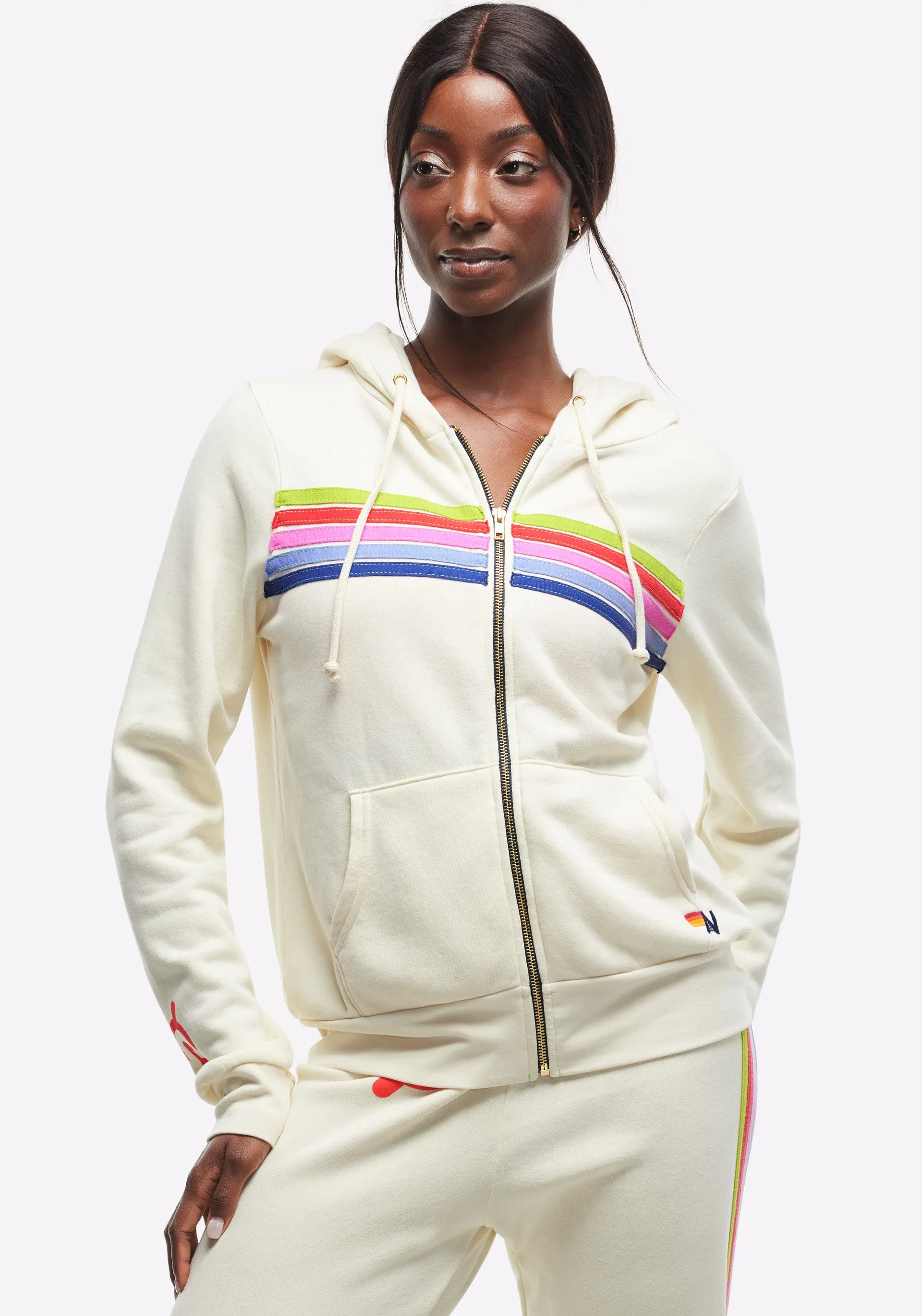 Peloton x Aviator Nation 5 Stripe Zip Hoodie