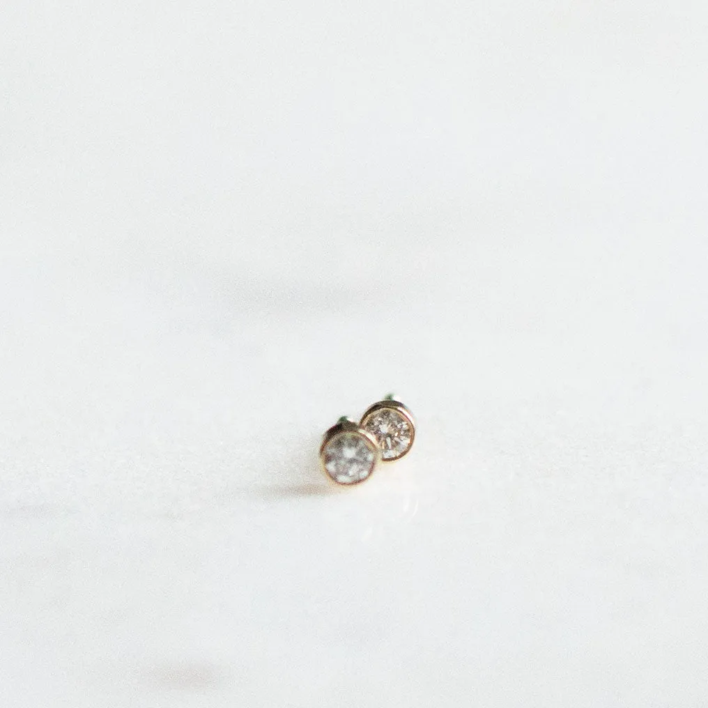 Petite Diamond Stud Earrings