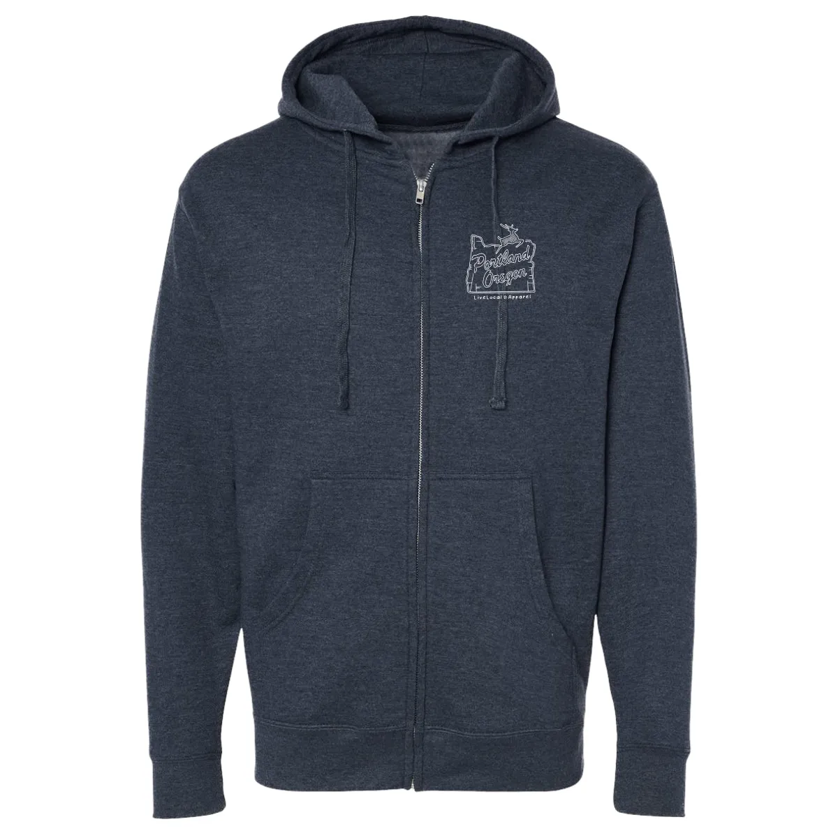 Portland Boot Map Zip Hoodie