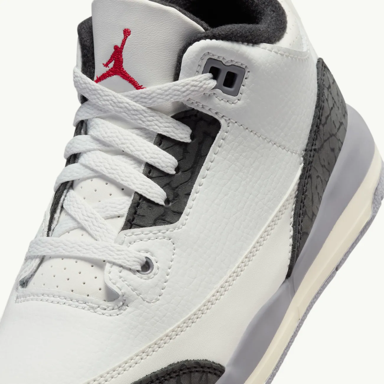 Preschool Air Jordan 3 Retro - 'Cement Grey'