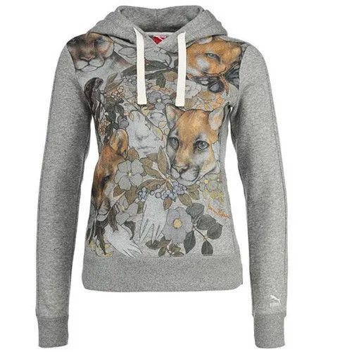 Puma Womens Collab Hooded Sweatshirt-Grey