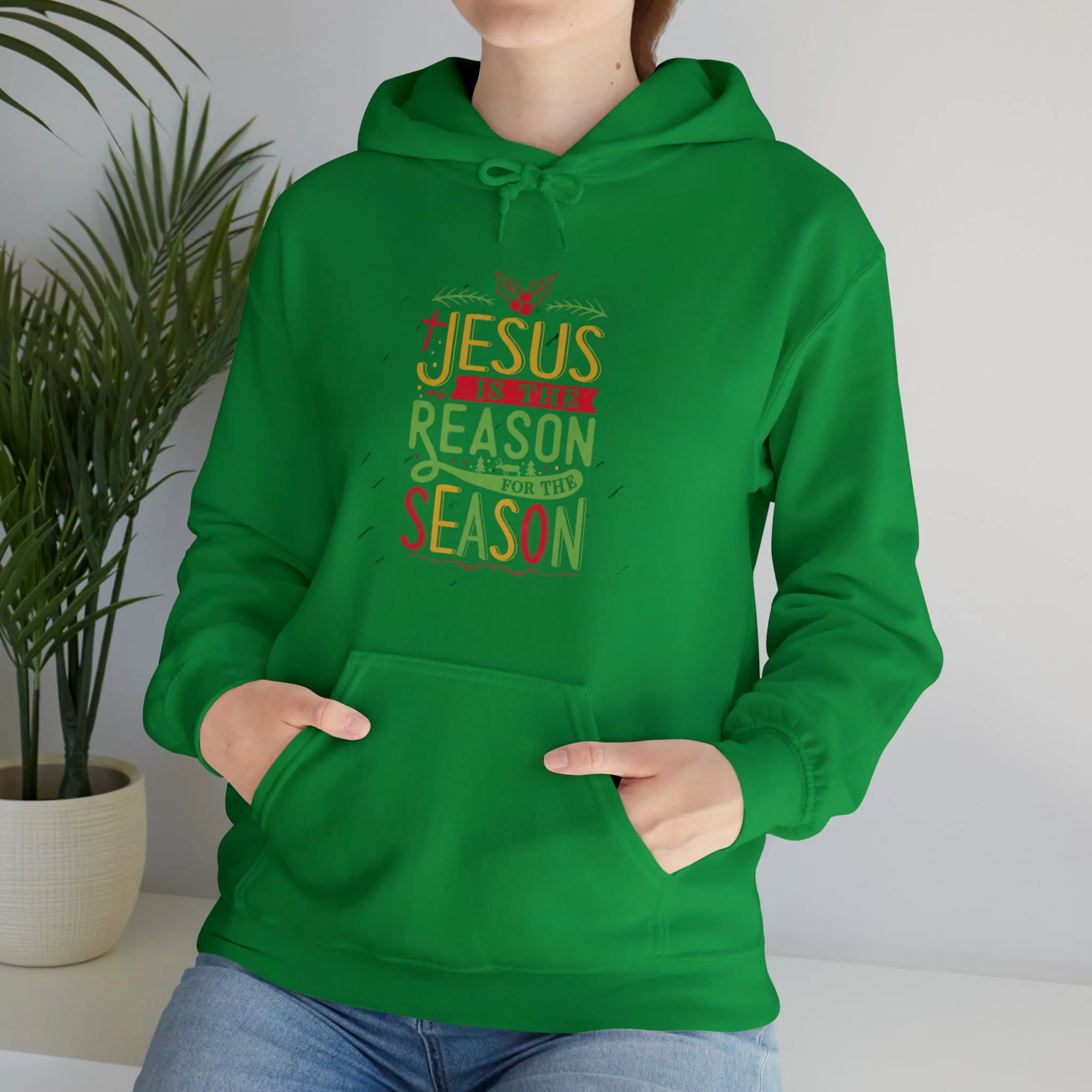 "Jesus is the reason" Unisex Heavy Blend™ Hooded Sweatshirt