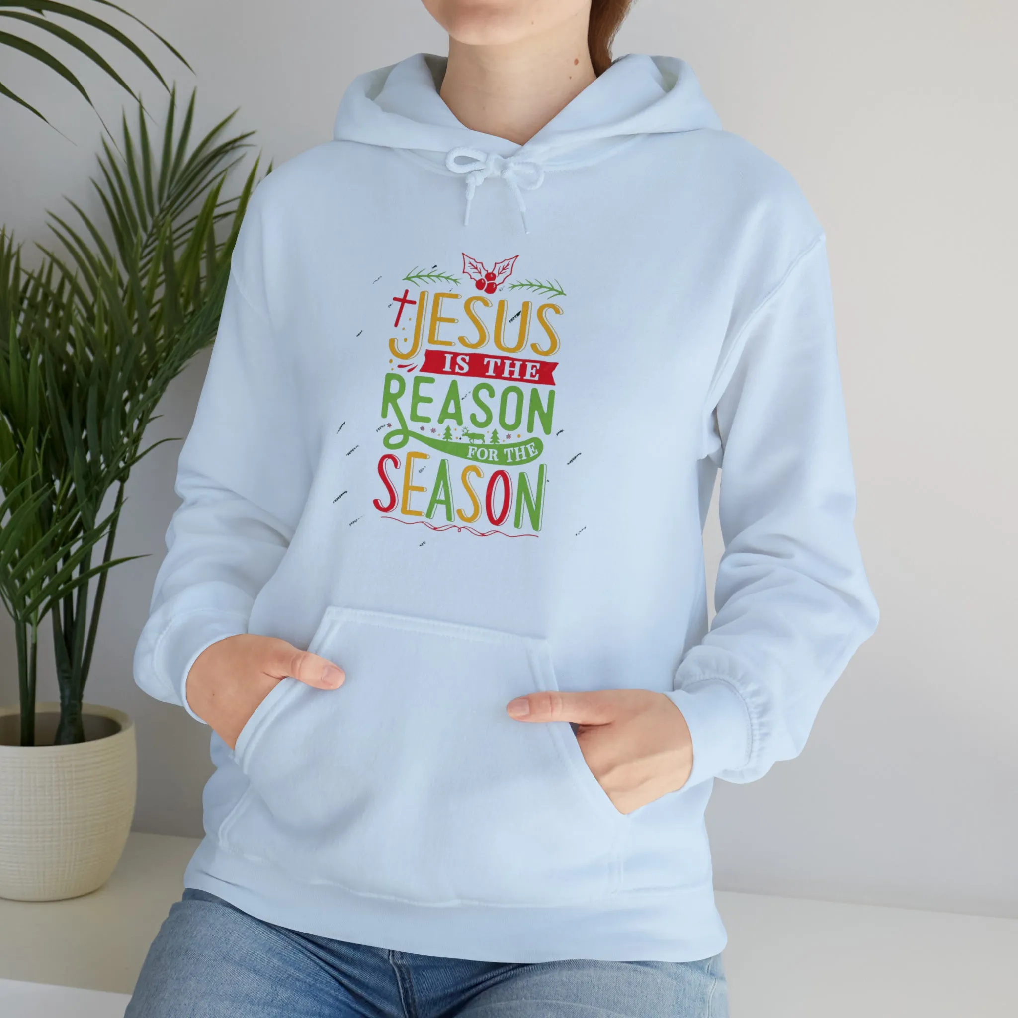 "Jesus is the reason" Unisex Heavy Blend™ Hooded Sweatshirt