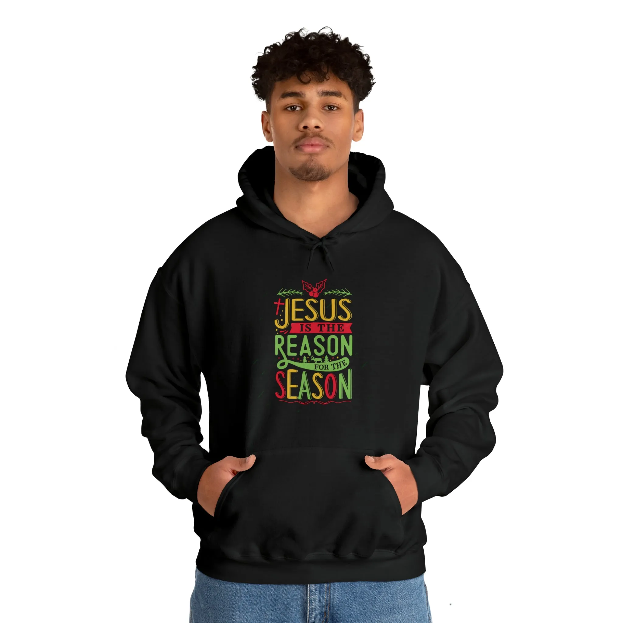 "Jesus is the reason" Unisex Heavy Blend™ Hooded Sweatshirt