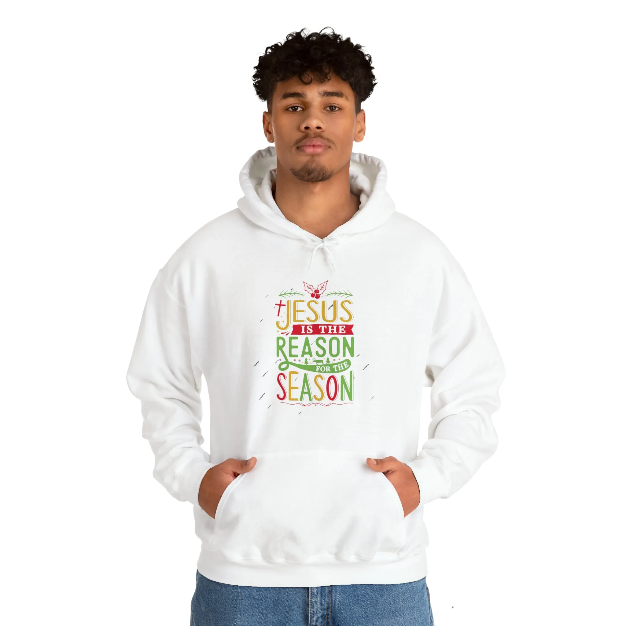 "Jesus is the reason" Unisex Heavy Blend™ Hooded Sweatshirt