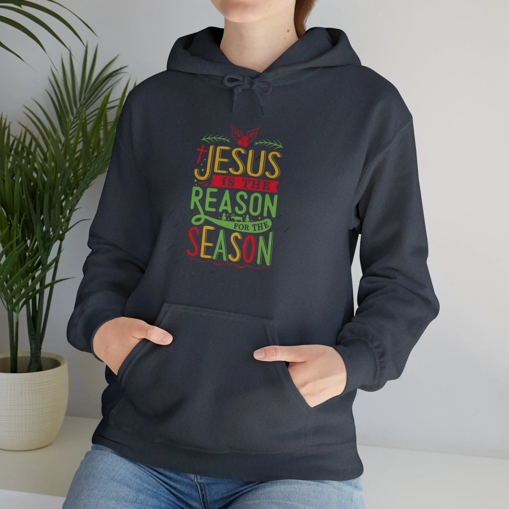 "Jesus is the reason" Unisex Heavy Blend™ Hooded Sweatshirt