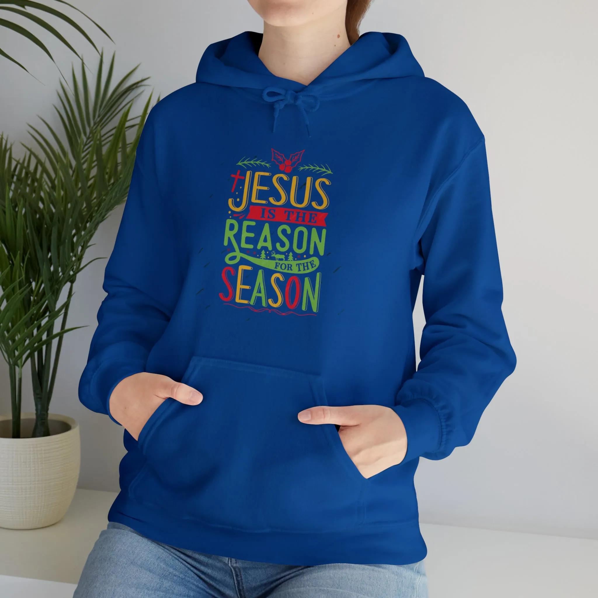 "Jesus is the reason" Unisex Heavy Blend™ Hooded Sweatshirt