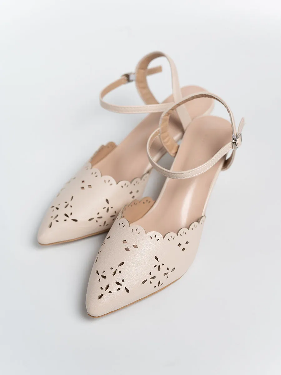 Ratna Eyelet Pump Heels