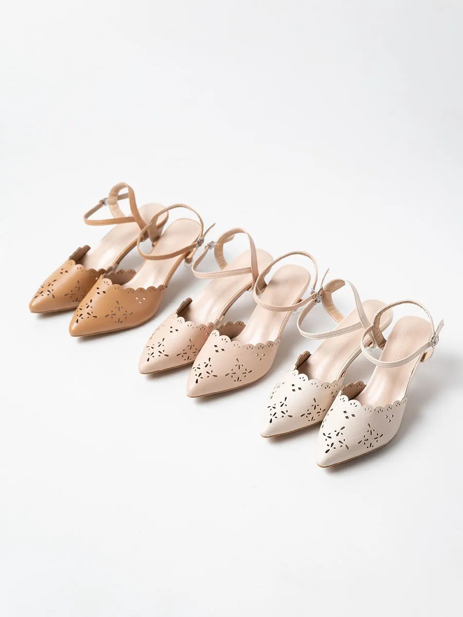 Ratna Eyelet Pump Heels