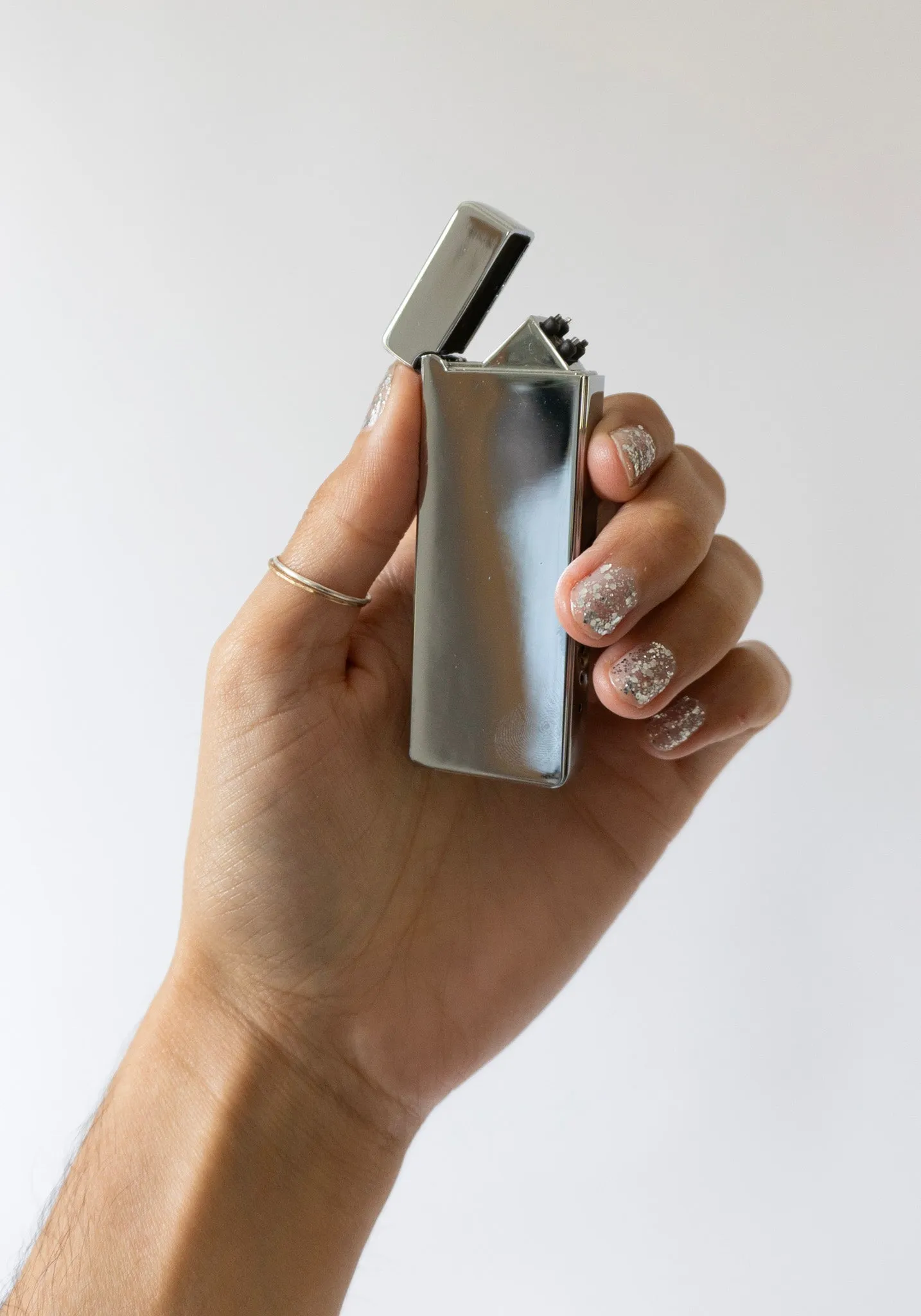 Rechargeable Lighter in Silver