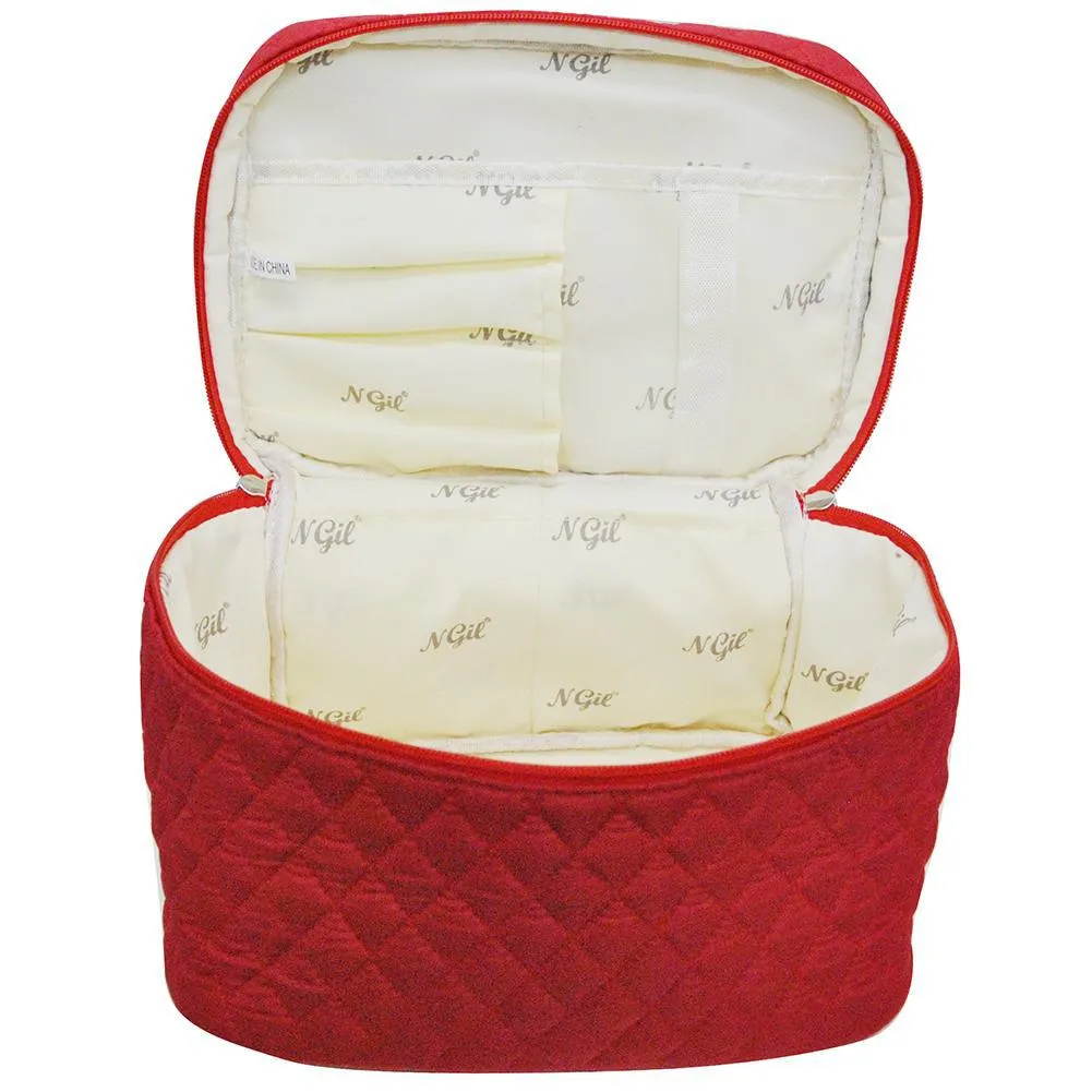 Red NGIL Large Top Handle Cosmetic Case