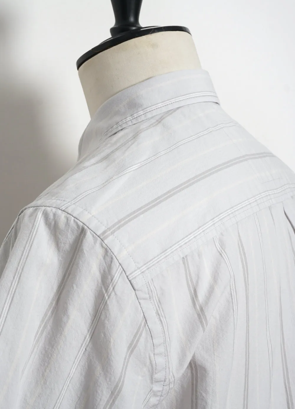 REIDAR | Loose Fit Short Sleeve Shirt | Grey Stripes