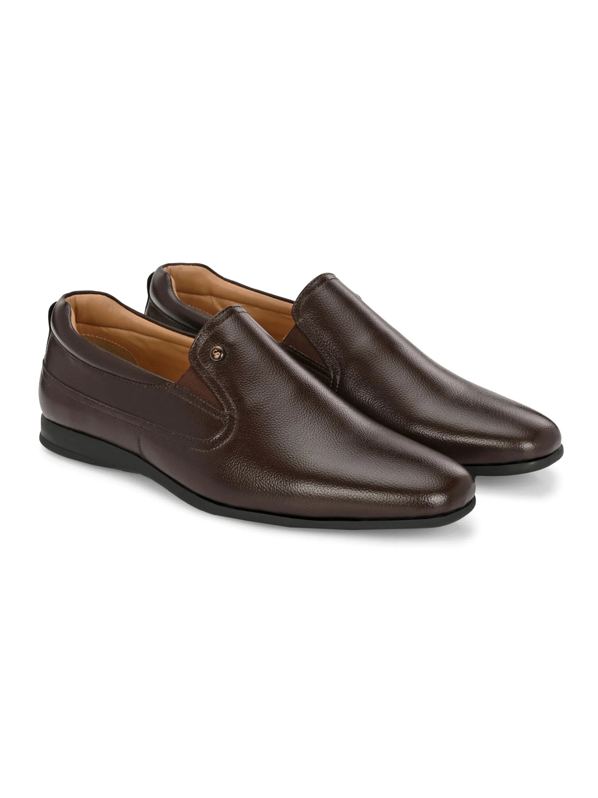 Reine Brown Solid Slip-Ons