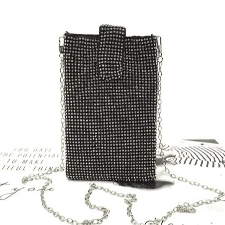 Rhinestone Square Evening Bag