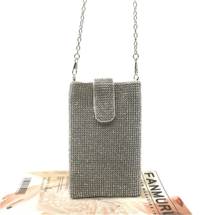 Rhinestone Square Evening Bag