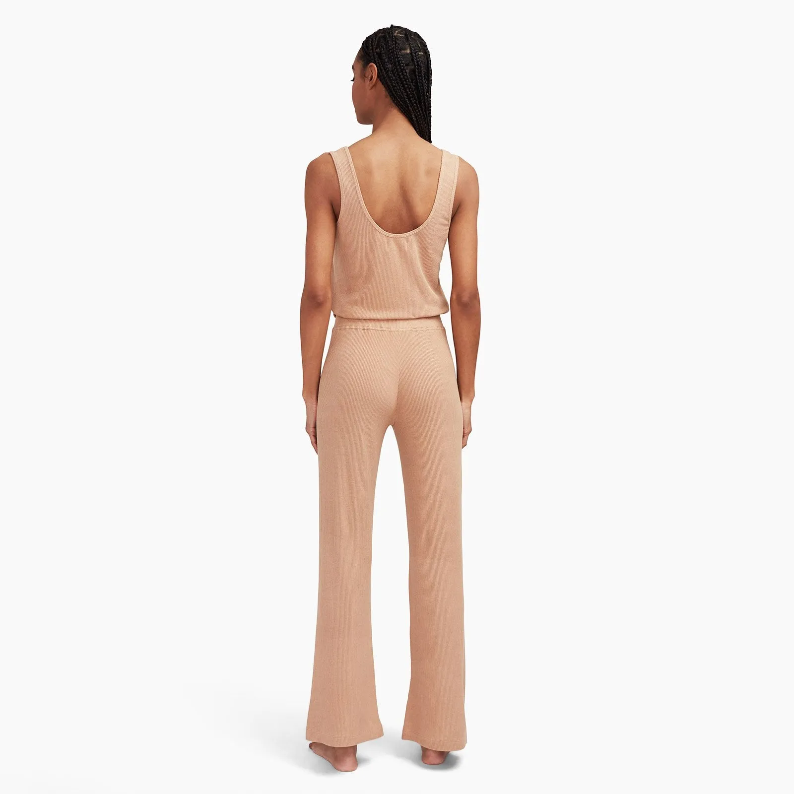 Ribbed Lightweight Wide Leg Pants