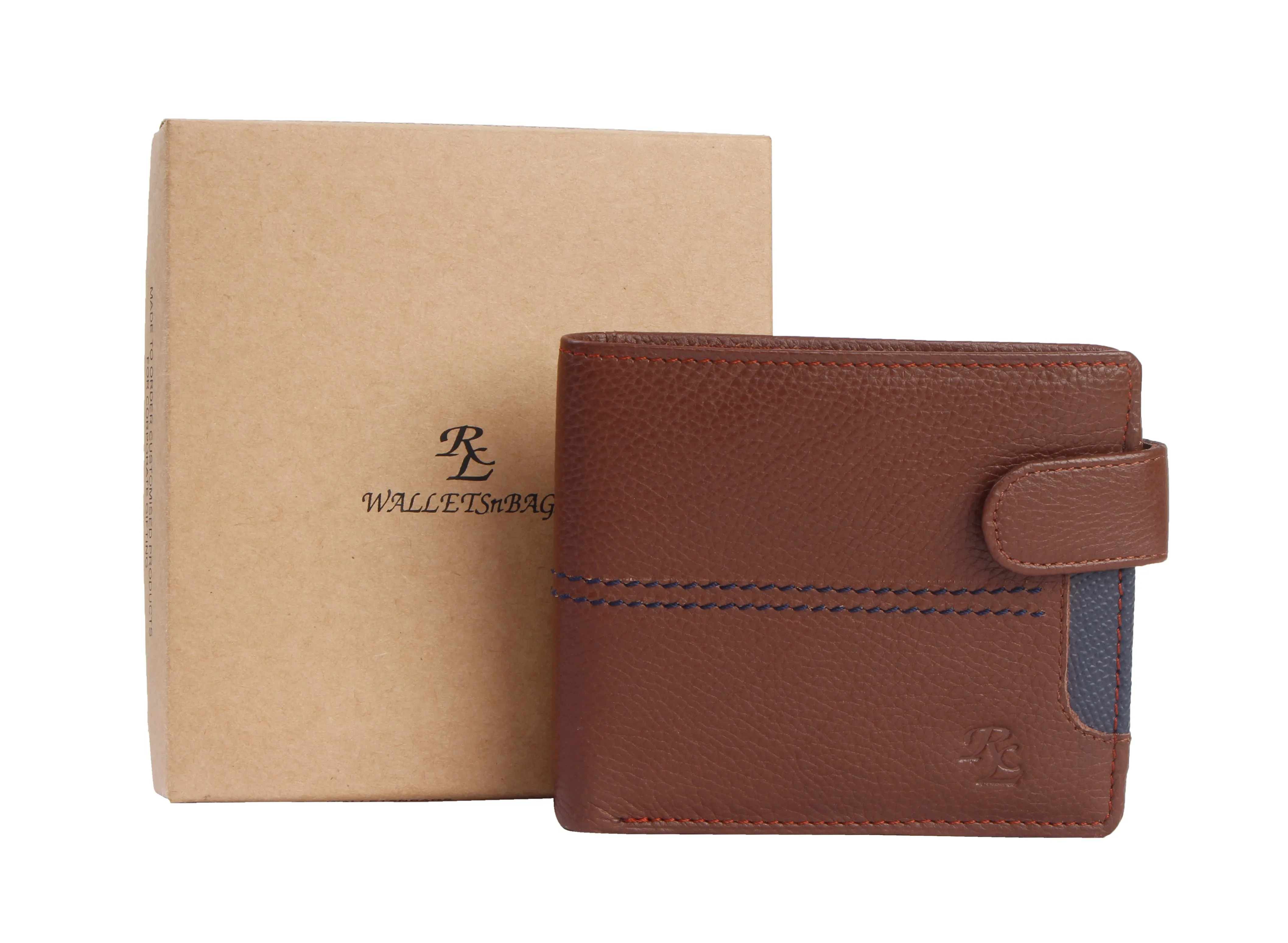 RL Loop & Stitch Leather Wallet