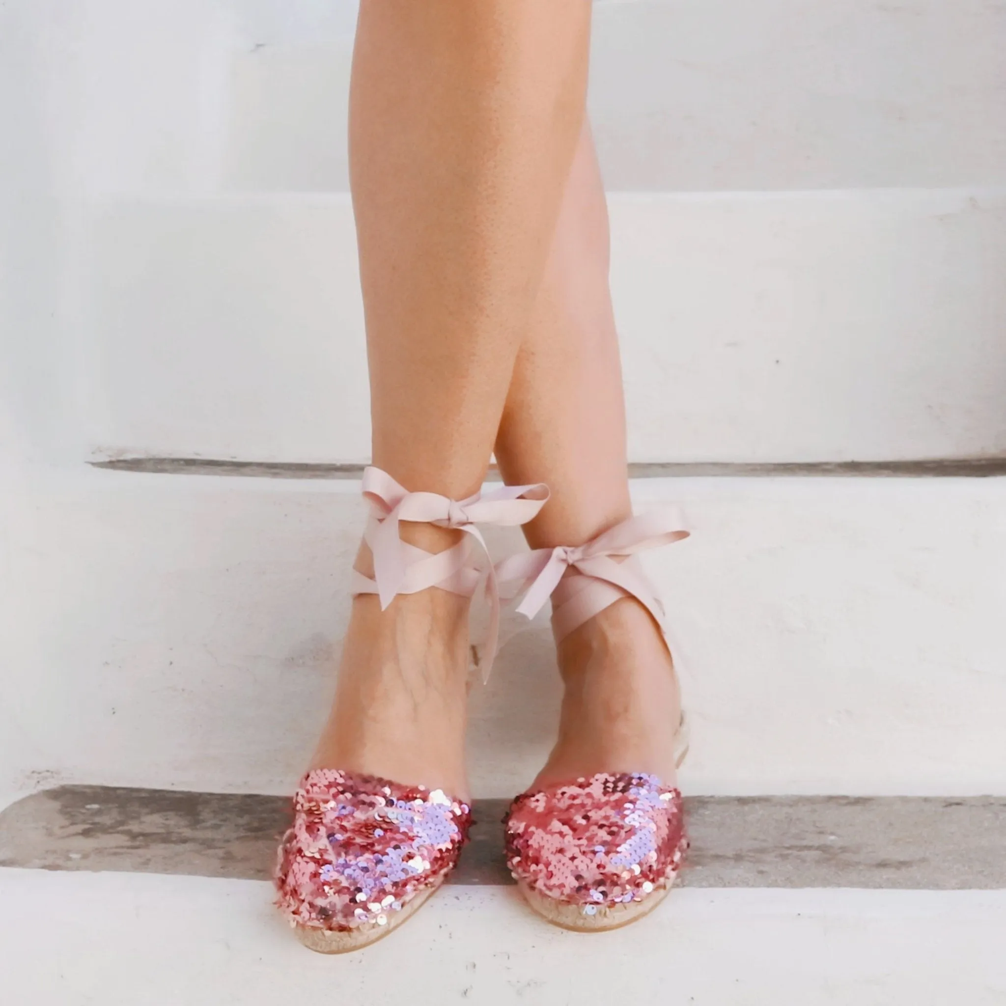 Sequin Espadrilles - Rosé - Classic Sole