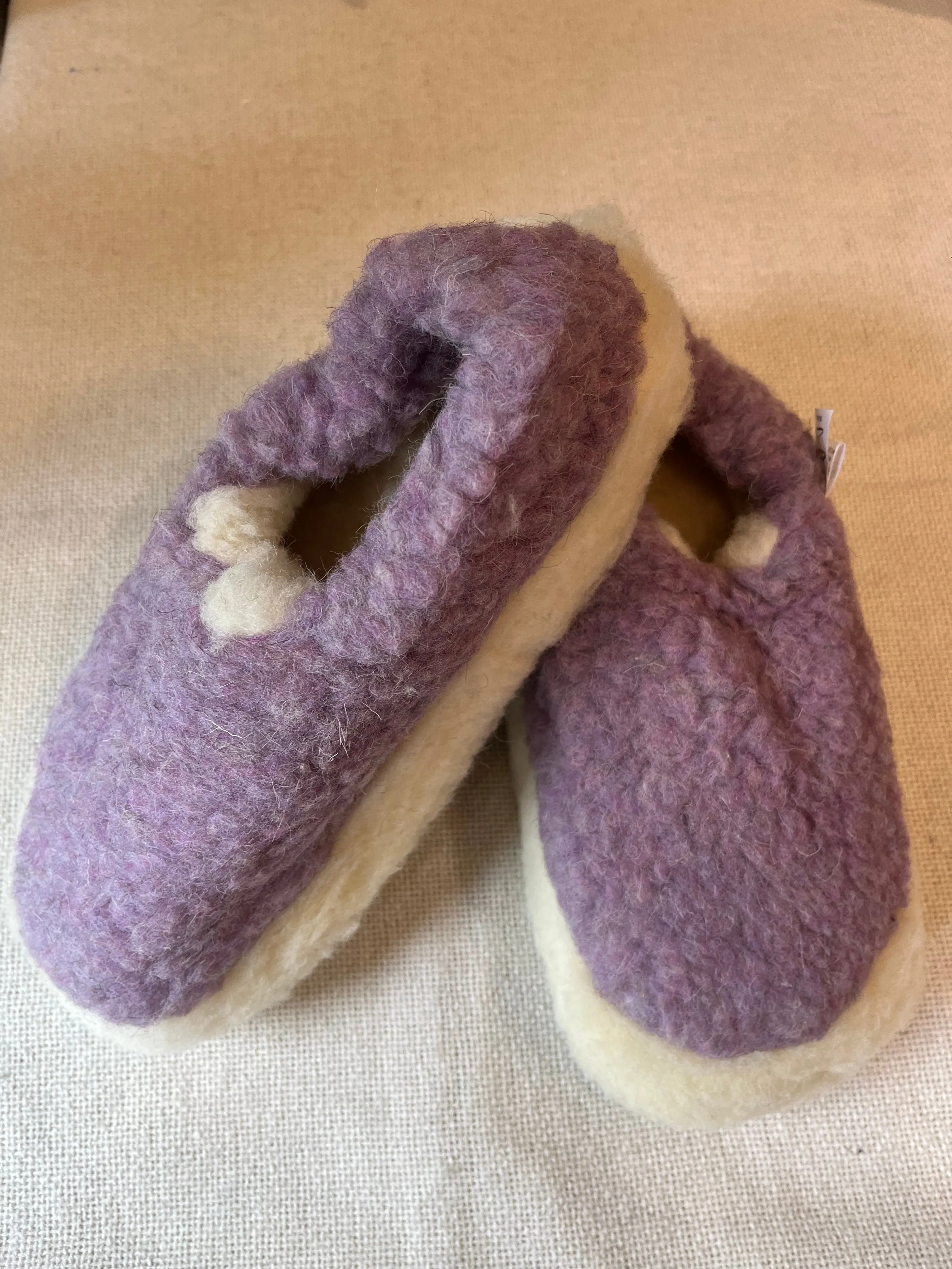 Sheep by the Sea Wool Slippers - Lavender