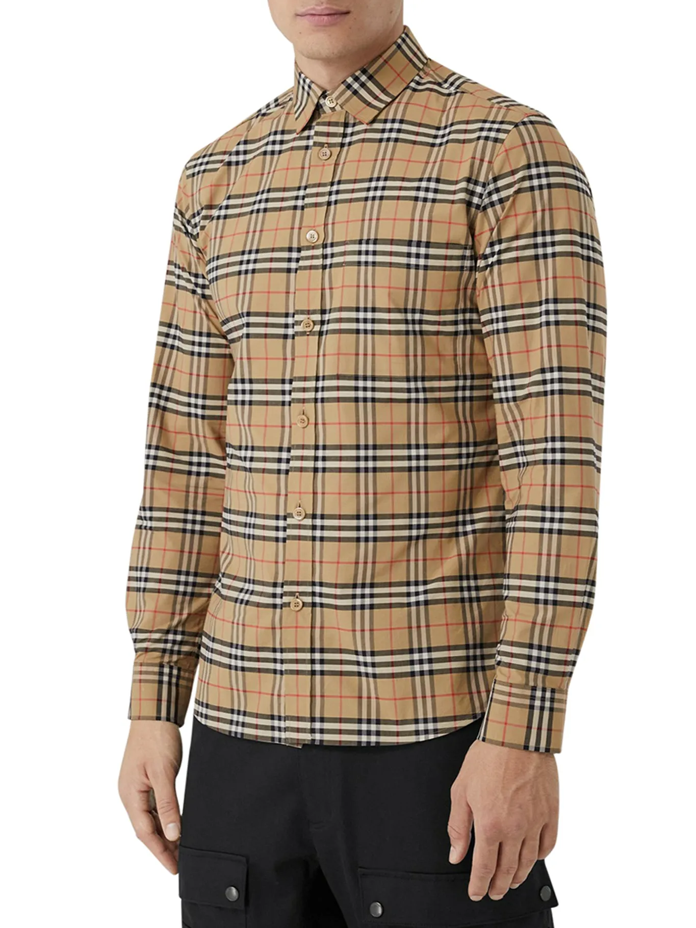 shirt with vintage check pattern