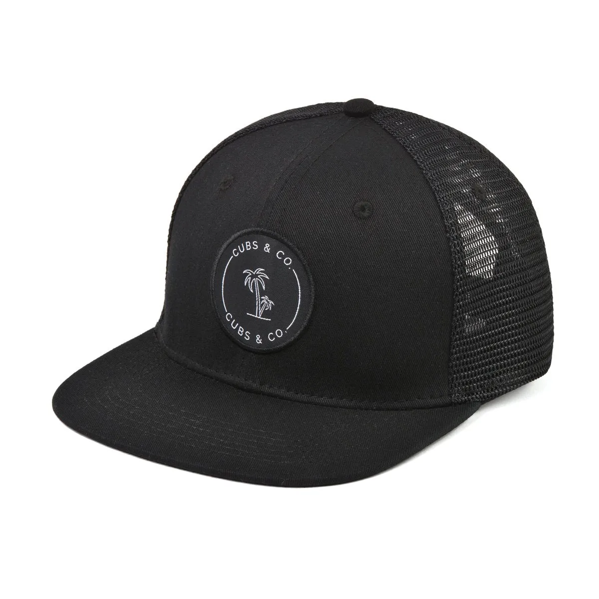 Snapback Hat - Trucker Cap Black (Kids-Adults)