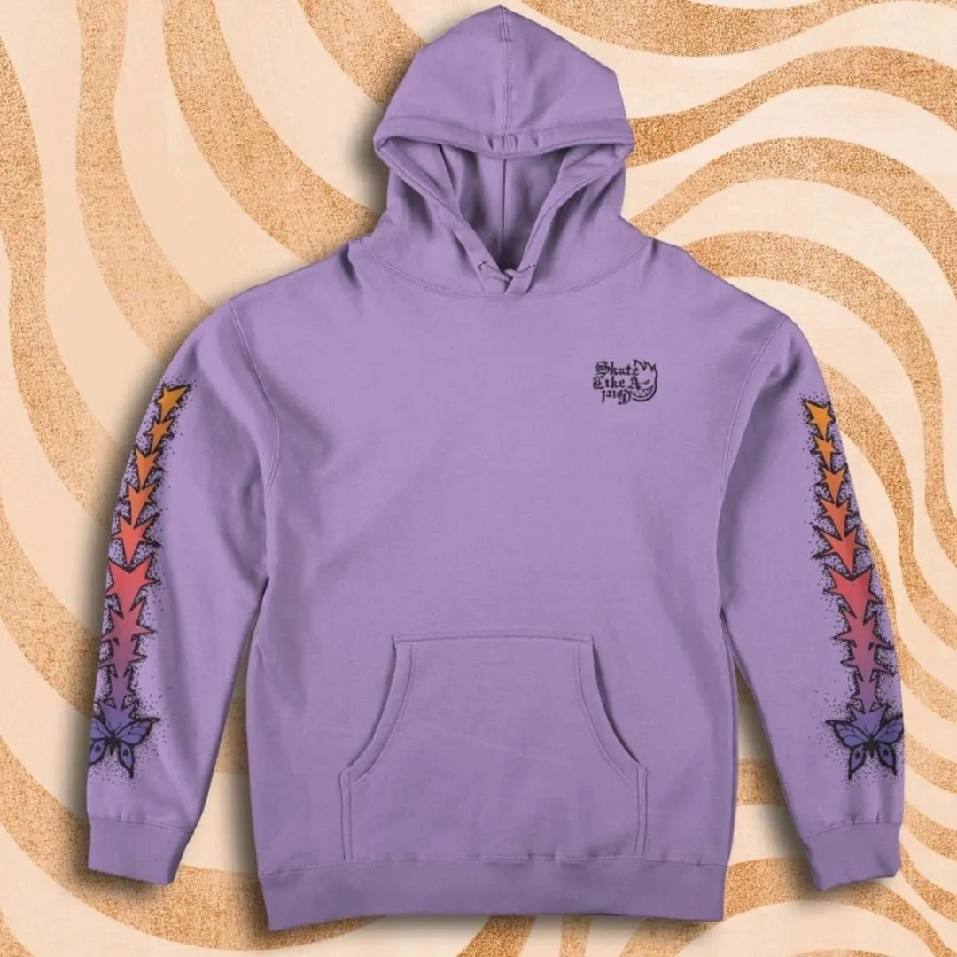 Spitfire Hoodie Skate Like A Girl Evolution plum