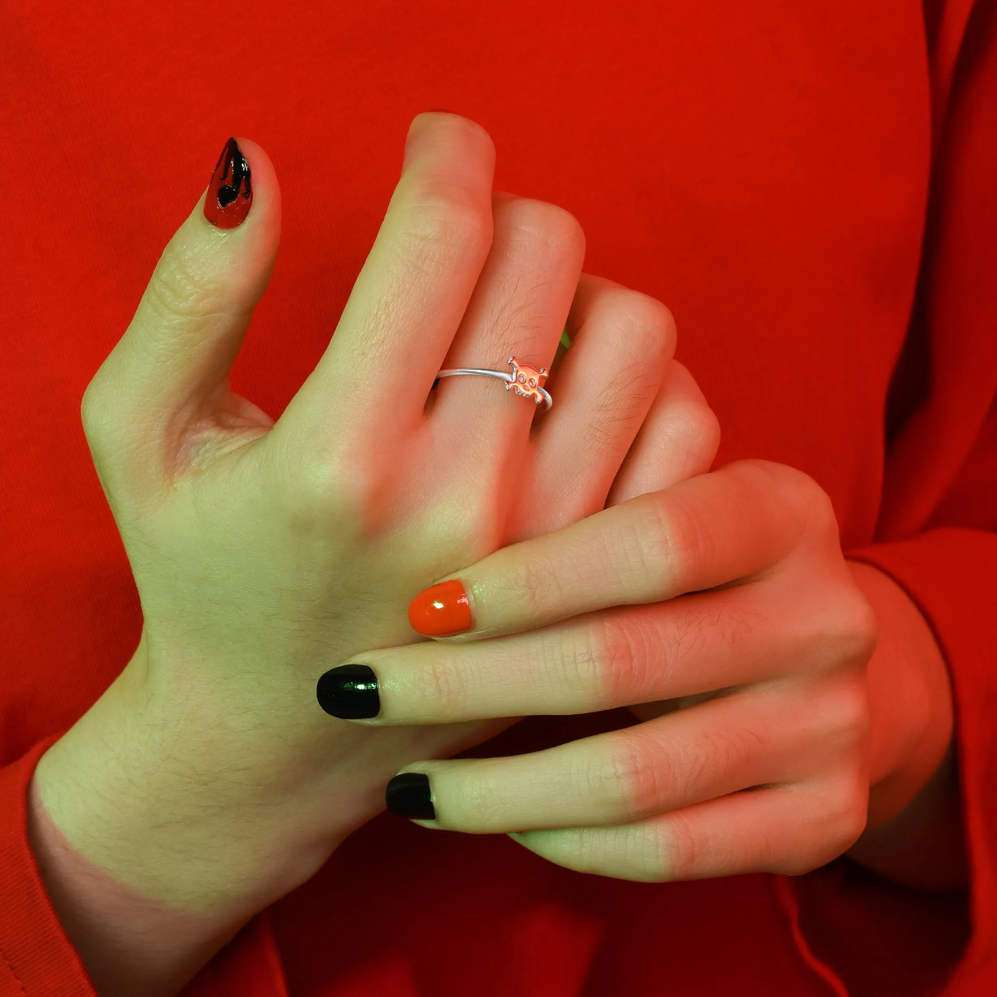 Sterling Silver Pirate Skull Ring