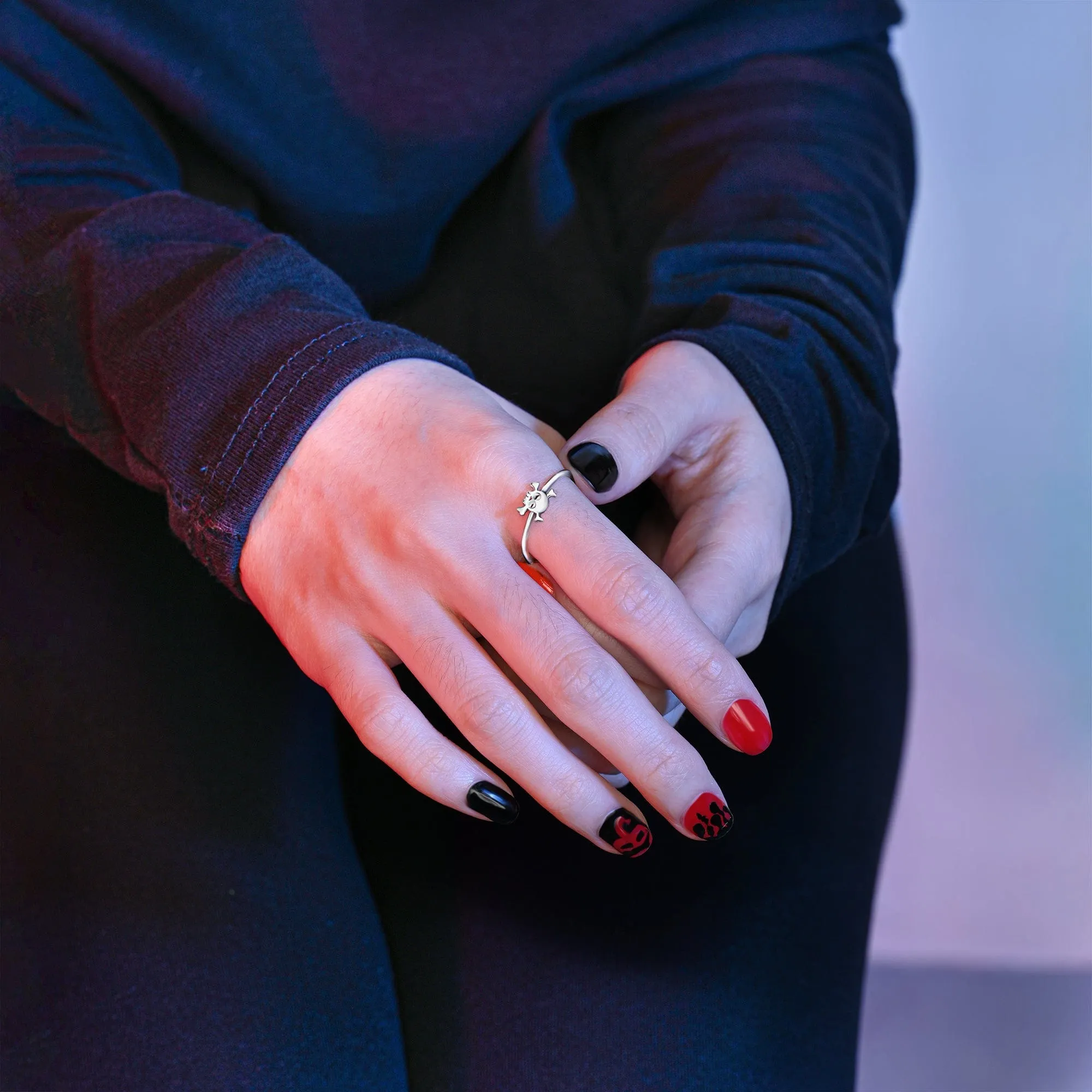 Sterling Silver Pirate Skull Ring