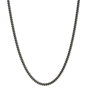 SUNEERA VINTAGE FINISH STERLING SILVER 24-INCH LIAM CURB LINK CHAIN NECKLACE