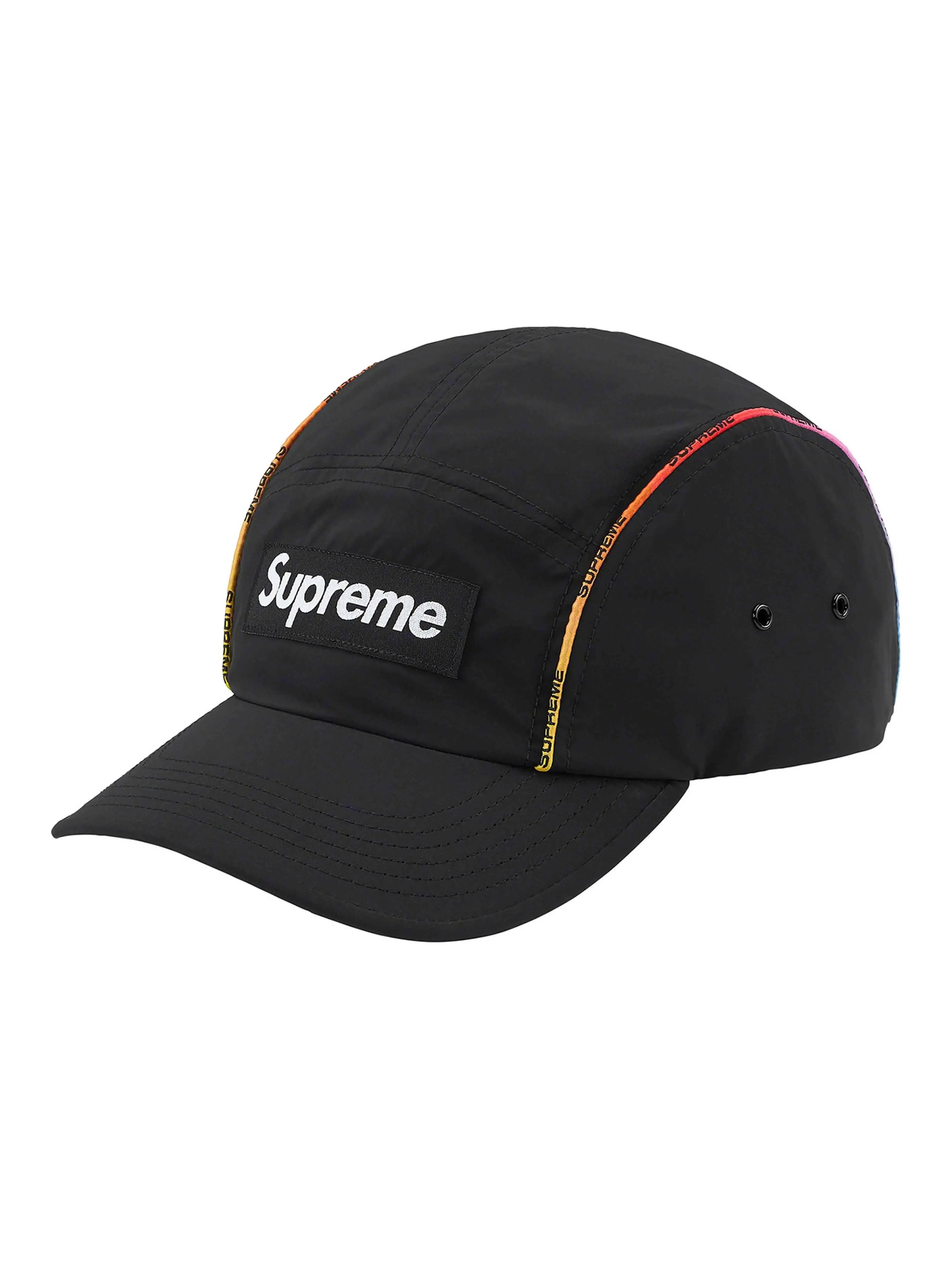 Supreme Gradient Piping Camp Cap Black [SS21]