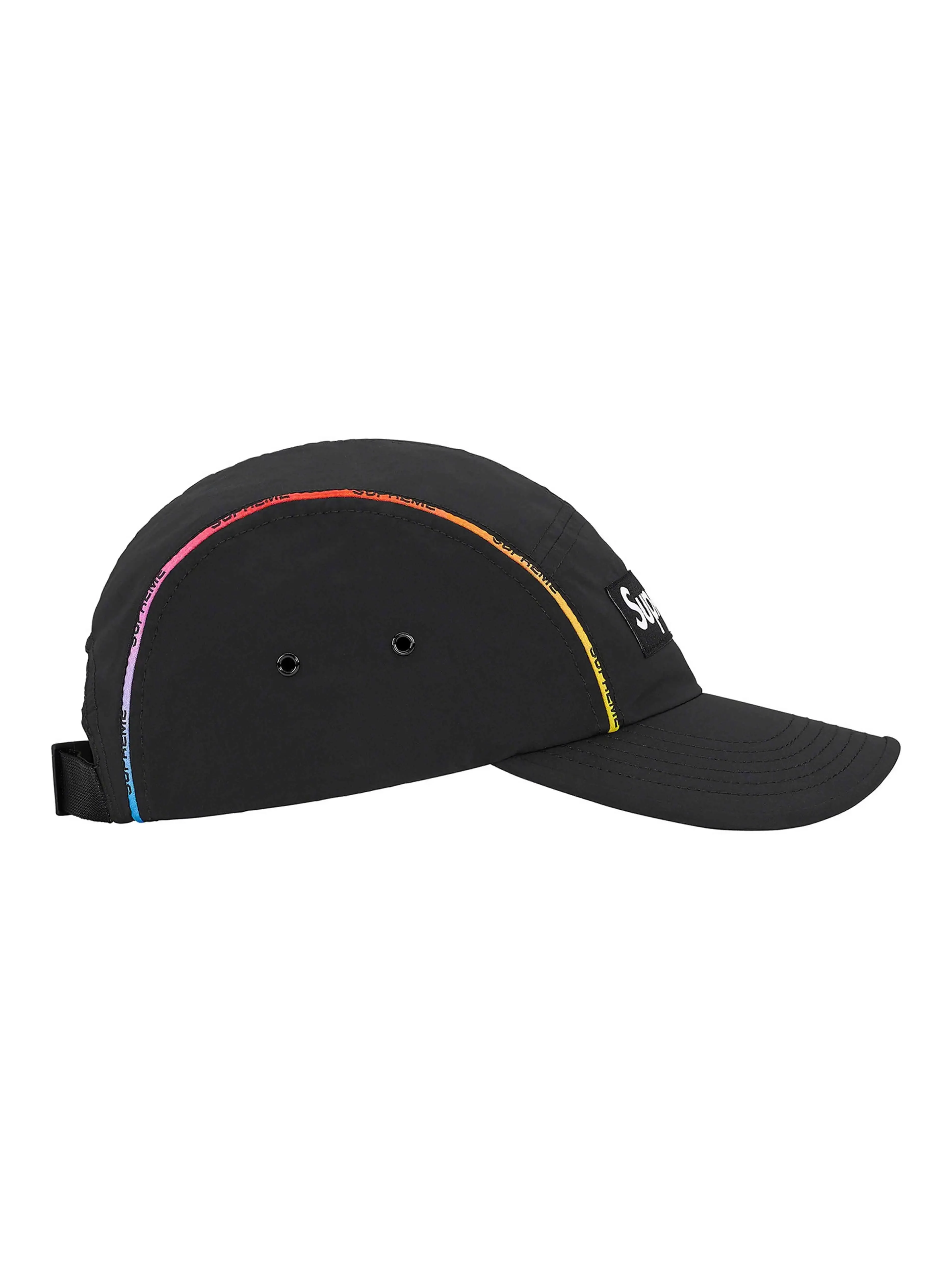 Supreme Gradient Piping Camp Cap Black [SS21]