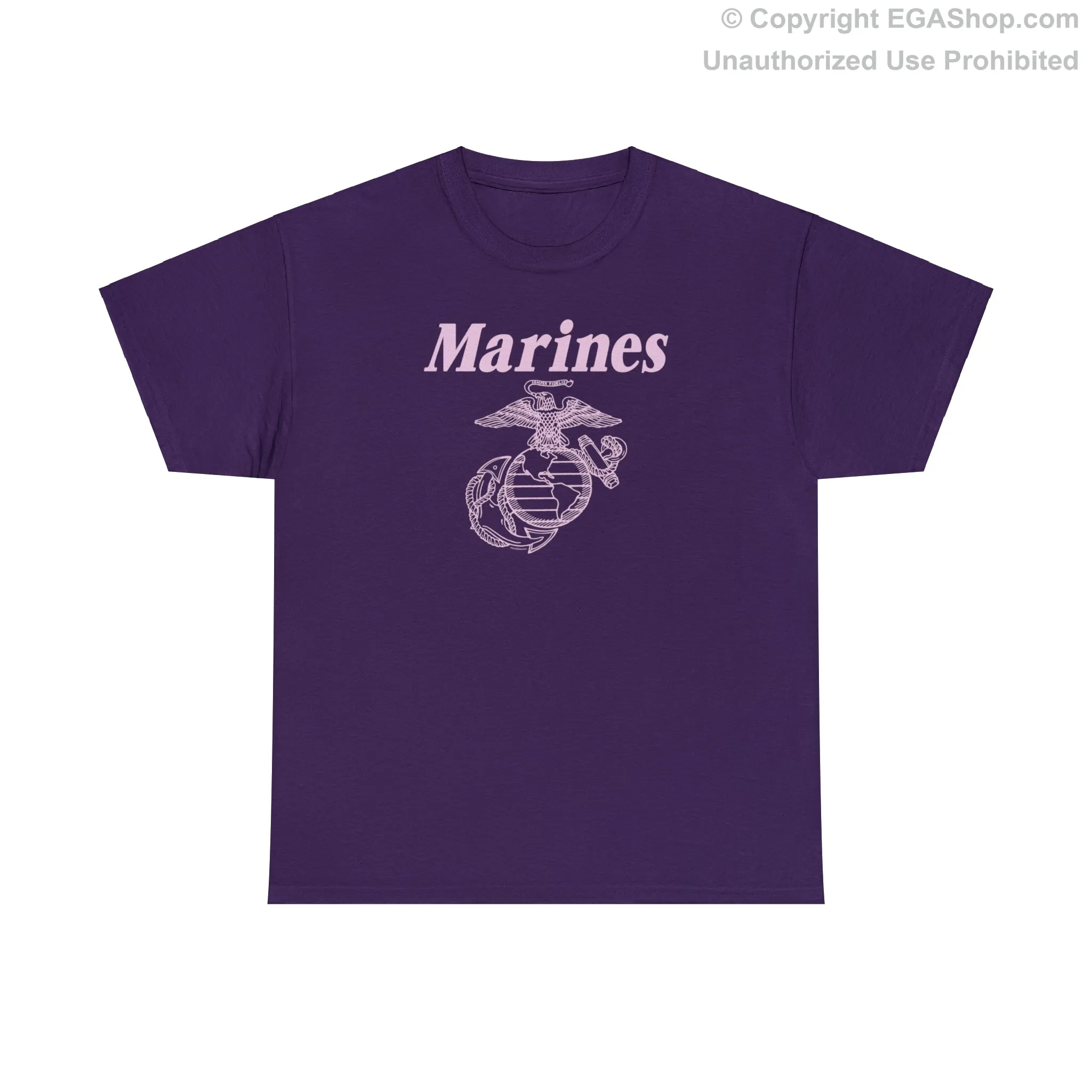 T-Shirt: Marines & Line Drawn EGA (Eagle, Globe and Anchor)