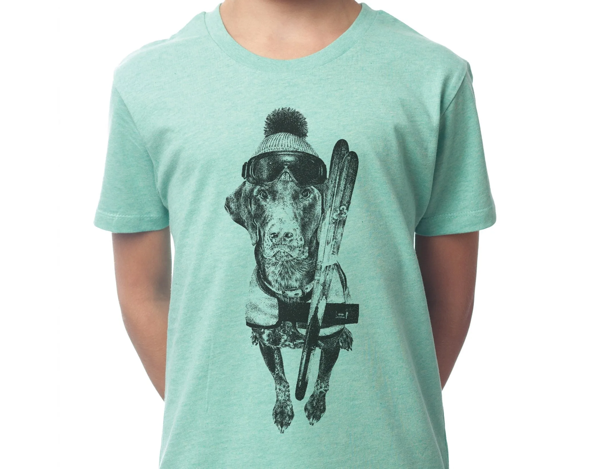 The Alpine Guru - Kids T-shirt- Mid Heather Green