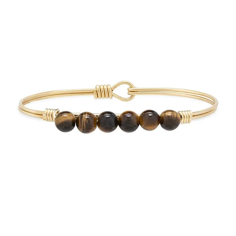 Tigers Eye Energy Stone Bangle Bracelet for Focus