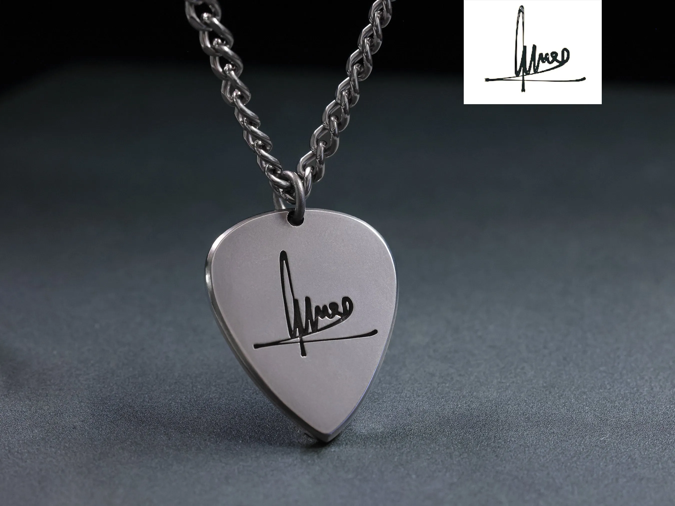 TITANIUM - Custom Artwork Deep Engraved Necklace