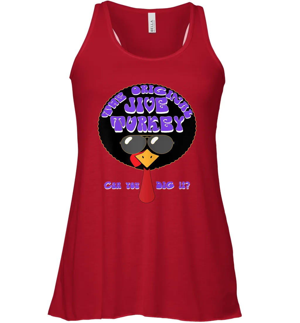 Trends Funny Jive Turkey Face Thanksgiving Day Racerback Tank