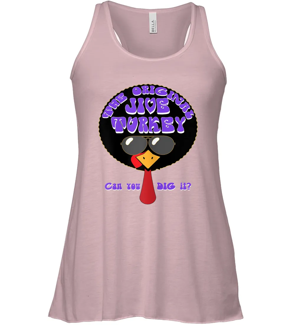 Trends Funny Jive Turkey Face Thanksgiving Day Racerback Tank