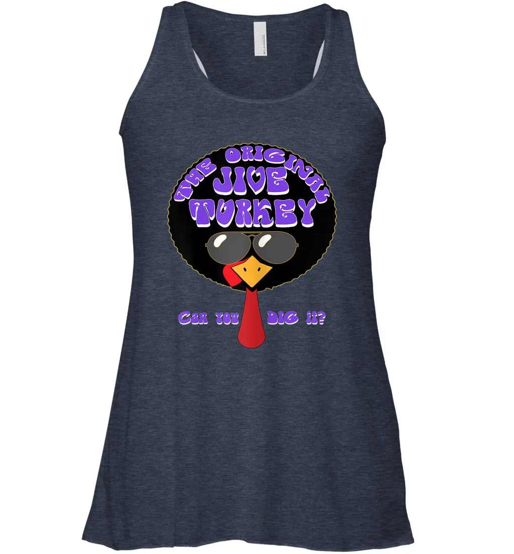 Trends Funny Jive Turkey Face Thanksgiving Day Racerback Tank