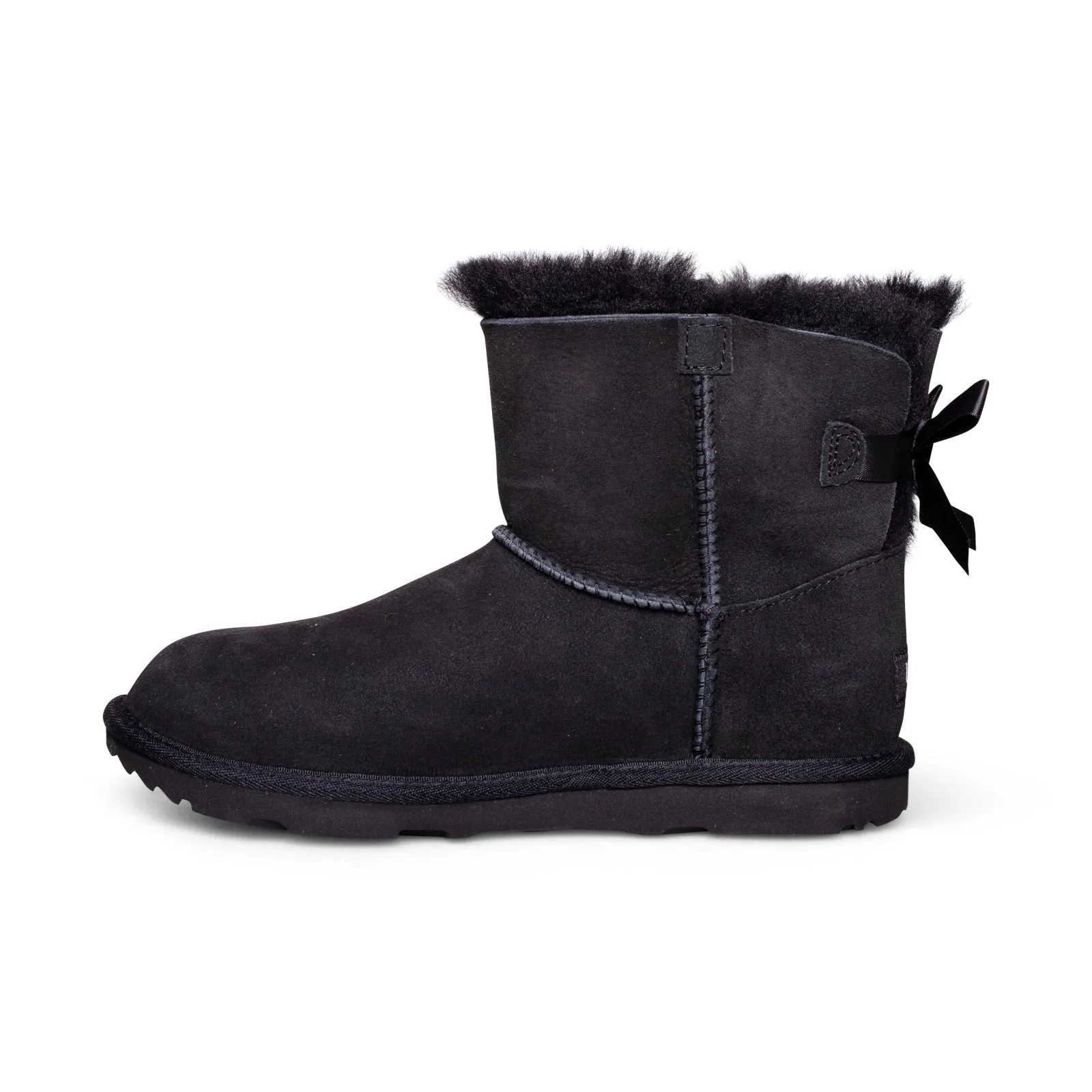 UGG Mini Bailey Bow II Black Boots - Youth