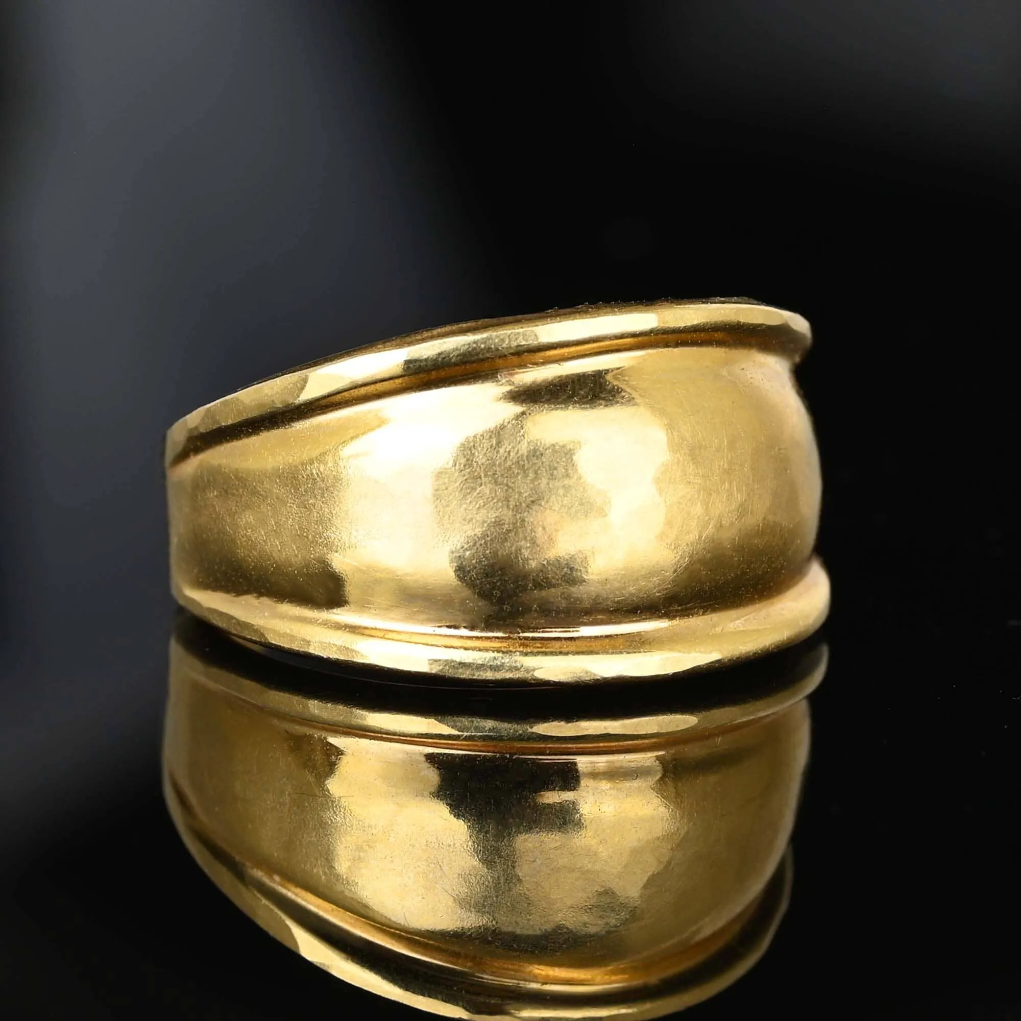 Vintage 14K Gold Wide Dome Ring Band